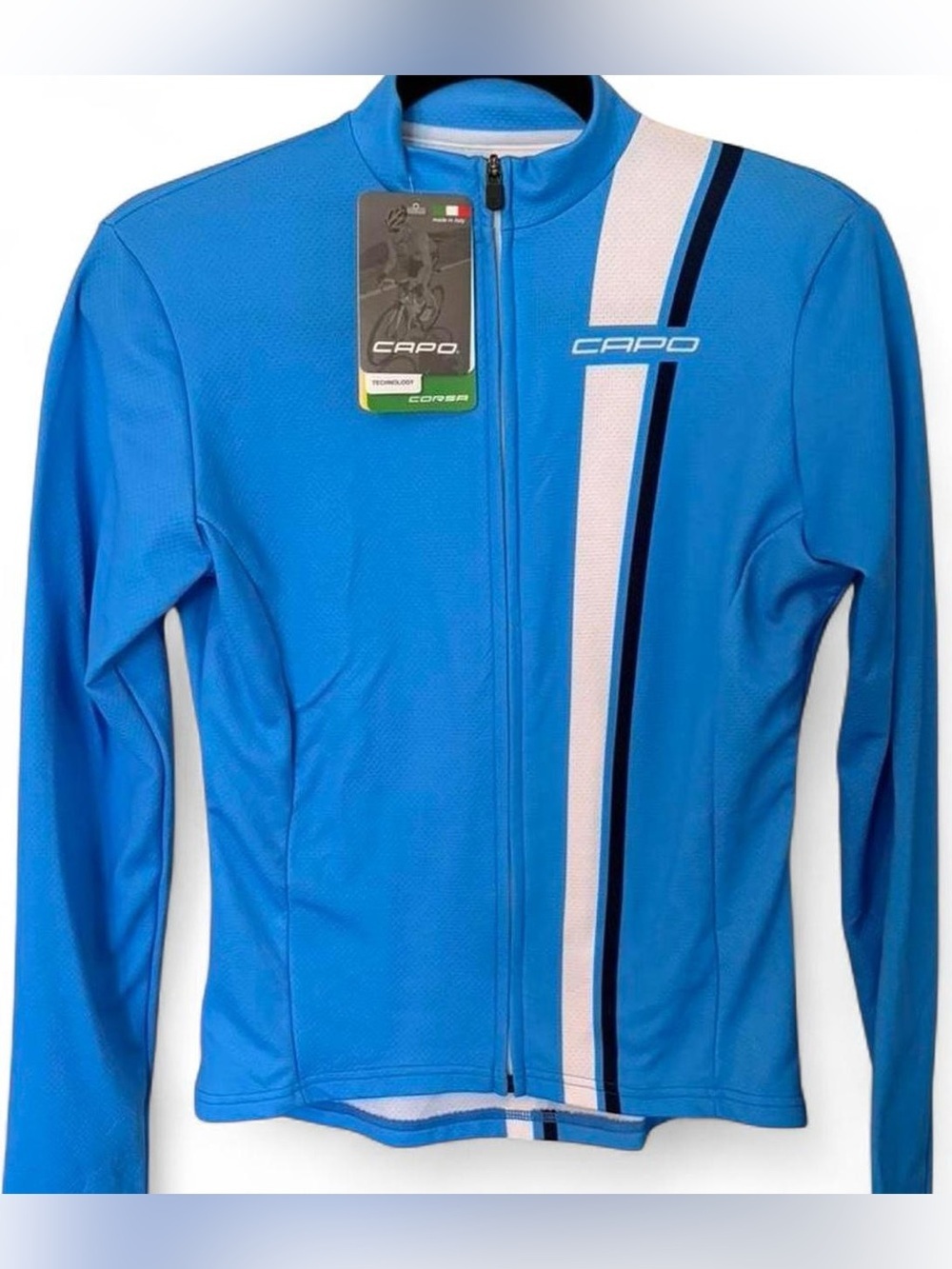 Capo Italy 🇮🇹 NWT Women's Long Sleeve Cycling Jacket in Sky Blue M